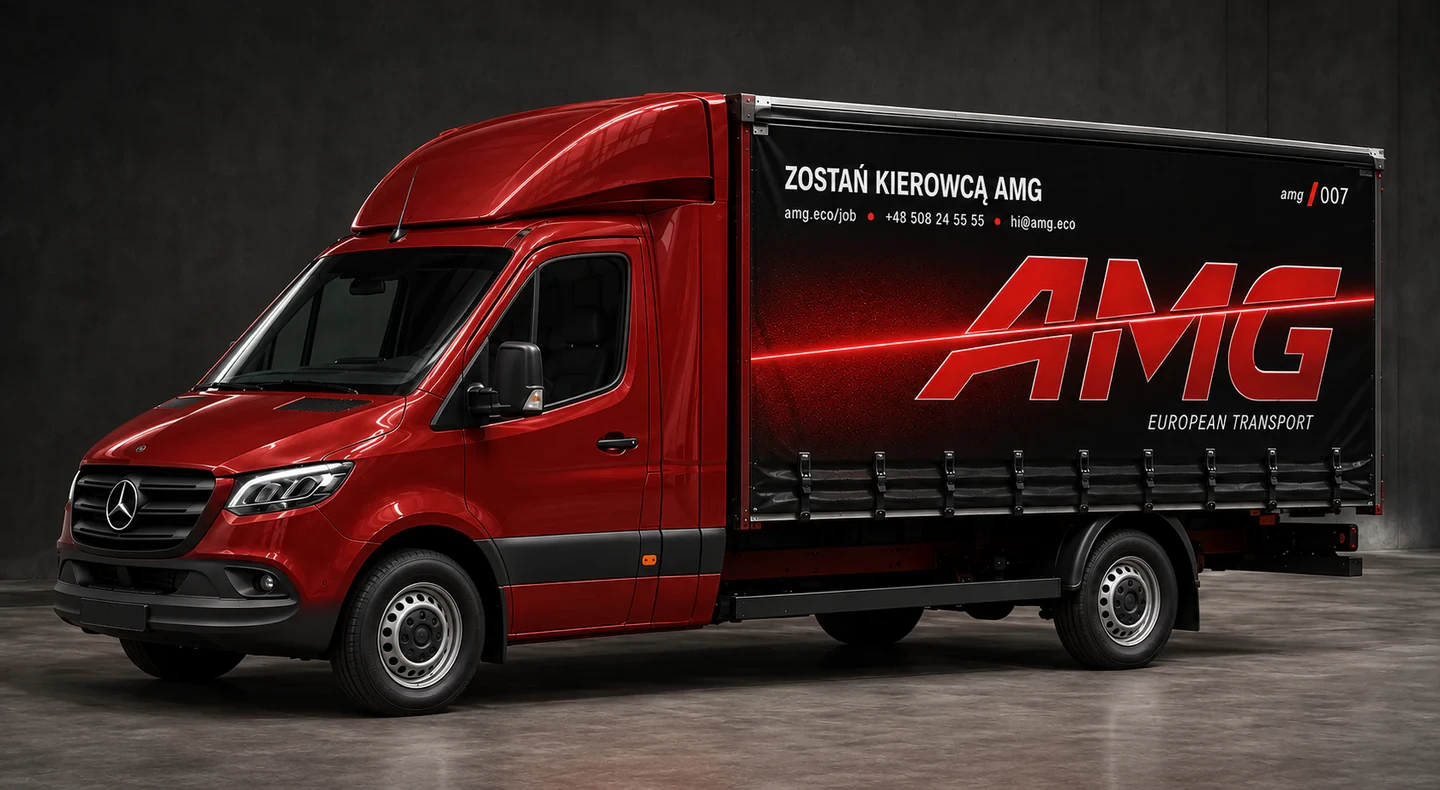 Visualizzazione progettuale dello Sprinter 007 rosso con livrea Czerwona linia