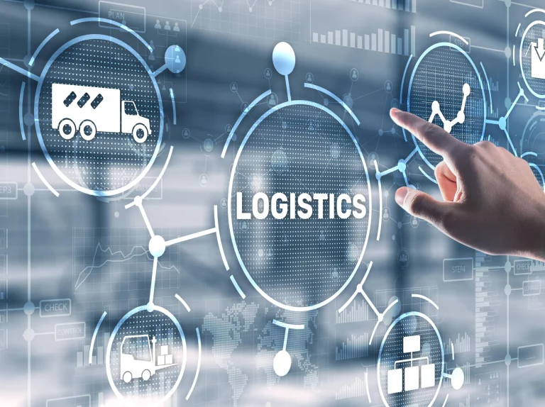 Grafika przedstawiająca cyfrowe wykresy i logistykę – symbol międzynarodowego transportu drogowego.