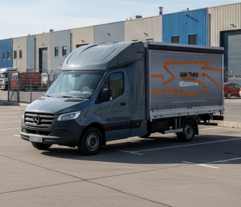 La flexibilité opérationnelle au service du B2B : un véhicule utilitaire positionné pour un enlèvement direct des marchandises sans rupture de charge.