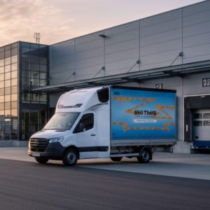 An example of specialized light-duty (up to 3.5 tonnes) transport, this custom 'ART TRANS' van highlights how specific industries require dedicated solutions, not just general logistics sub-contractors.