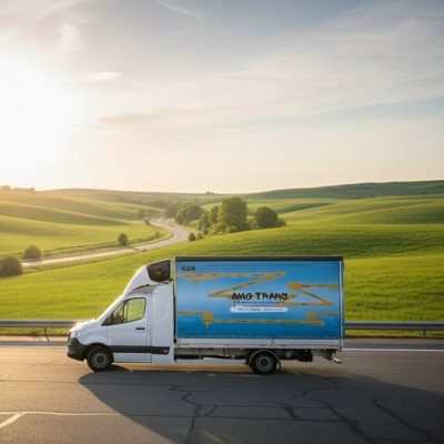 Efficiënt vrachtvervoer door een schilderachtig landschap: De weg van levering.